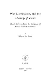 Front cover of War, domination, and the monarchy of France by Rebecca Ard Boone