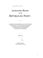 Front cover of Livingstone's history of the Republican Party by William Livingstone