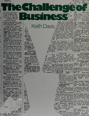 Cover of The challenge of business by Keith Davis