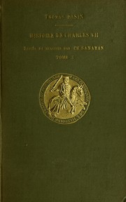 Cover of Histoire de Charles VII by Thomas Basin