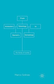 Front cover of From Aristotle's Teleology to Darwin's Genealogy by M. Solinas