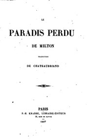 Cover of Le paradis perdu de Milton by John Milton