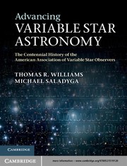 Cover of Advancing Variable Star Astronomy by Thomas R. Williams