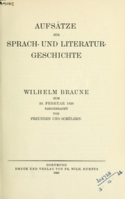 Front cover of Aufsätze zur Sprach- und Literatur-Geschichte by Unknown