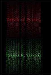 Front cover of Theory of Nothing by Russell Standish