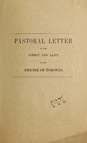 Front cover of Pastoral letter to the clergy and laity of the diocese of Toronto by United Church of England and Ireland. Diocese of Toronto. Bishop (1839-1867 : Strachan)