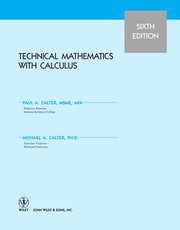 Cover of Technical mathematics with calculus by Paul Calter