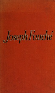 Cover of Joseph Fouché by Stefan Zweig