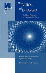 Cover of The vision of Dhamma by Nyanaponika Thera