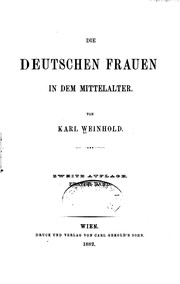 Cover of Die deutschen Frauen in dem Mittelalter by Karl Weinhold