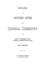 Cover of Outline of lecture notes on general chemistry by John Tappan Stoddard