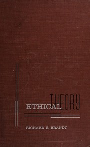 Cover of Ethical theory by Brandt, Richard B.