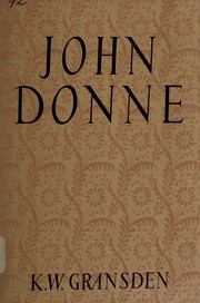Cover of John Donne by K. W. Gransden