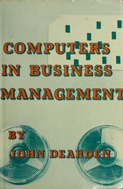 Cover of Computers in business management by John Dearden