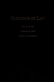 Front cover of Elements of law by Eva H. Hanks