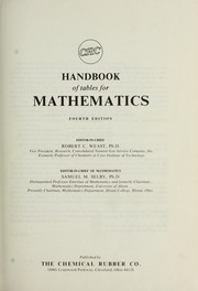 Front cover of Handbook of mathematical tables by Charles David Hodgman