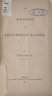 Front cover of The Mobile and North-Western Railroad by Lane Morgan