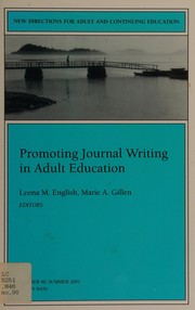 Front cover of Promoting journal writing in adult education by Leona M. English