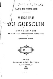 Cover of Messire du Guesclin by Paul Déroulède