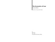 Cover of The economics of law by C. G. Veljanovski