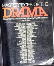Cover of Masterpieces of the drama by Alexander W. Allison