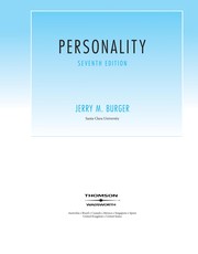 Front cover of Personality by Jerry M. Burger