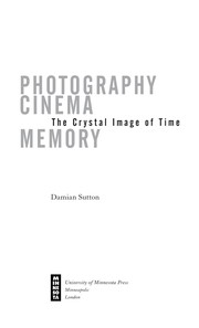 Cover of Photography, cinema, memory by Damian Sutton
