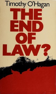 Front cover of The end of law? by Timothy O'Hagan