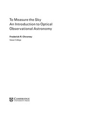 Cover of To measure the sky by Frederick R. Chromey
