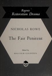 Cover of Fair Penitent by Nicholas Rowe