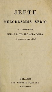 Cover of Jefte by Pietro Generali