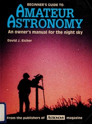 Front cover of Beginner's guide to amateur astronomy by David J. Eicher