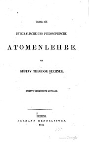 Cover of Ueber die physikalische und philosophische Atomenlehre by Gustav Theodor Fechner