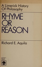 Cover of Rhyme or reason by Richard E. Aquila