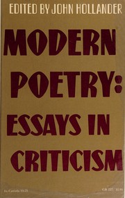 Cover of Modern Poetry by Various