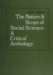 Front cover of The nature and scope of social science by Leonard I. Krimerman