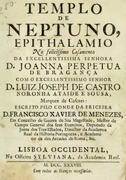 Front cover of Templo de Neptuno by Ericeira, Francisco Xavier de Menezes conde da