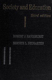 Front cover of Society and education by Robert James Havighurst