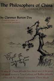 Cover of The philosophers of China by Clarence Burton Day