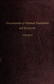 Front cover of Encyclopedia of Chemical Trademark and Synon by H. Bennett