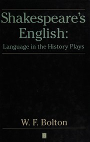 Front cover of Shakespeare's English by W. F. Bolton