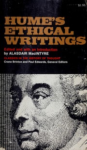 Cover of Hume's ethical writings: selections by David Hume