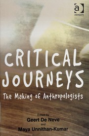 Front cover of Critical journeys by Geert de Neve