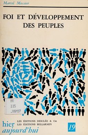 Front cover of Foi et développement des peuples by Marcel Messier