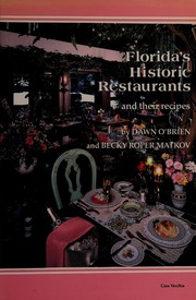 Front cover of Florida's historic restaurants and their recipes by Dawn O'Brien