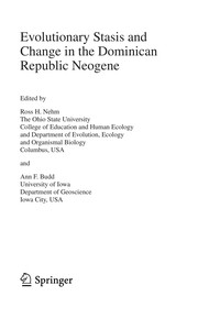 Front cover of Evolutionary stasis and change in the Dominican Republic Neogene by Ross H. Nehm