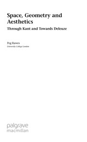 Front cover of Space, geometry, and aesthetics through Kant and towards Deleuze by Peg Rawes