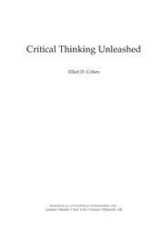 Cover of Critical thinking unleashed by Elliot D. Cohen