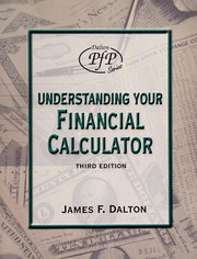 Front cover of Understanding your financial calculator by James F. Dalton