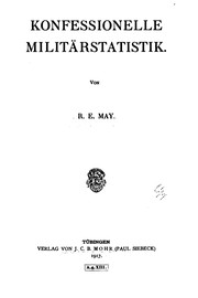Cover of Konfessionelle Militärstatistik by Raphael Ernst May